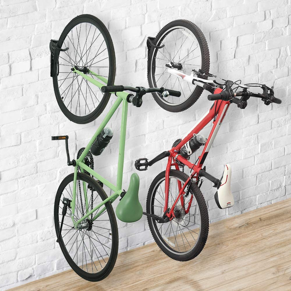 Get 20% Off! Wallmaster Bike Rack Garage Wall Mount Bicycles 2-Pack Storage System Vertical Bike Hook for Indoor