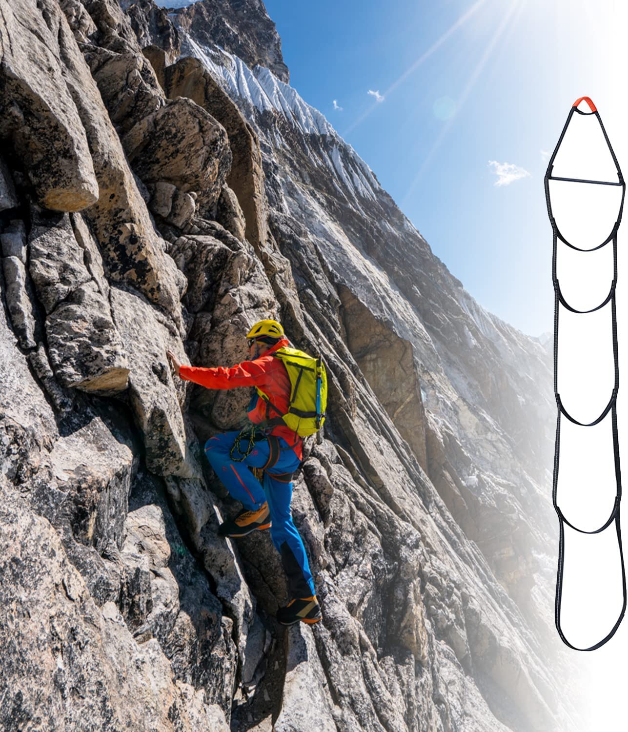 Get 13% Off! KAILAS Climbing Rope Aider 5 Step/ 8 Step Lightweight for Rock Climbing