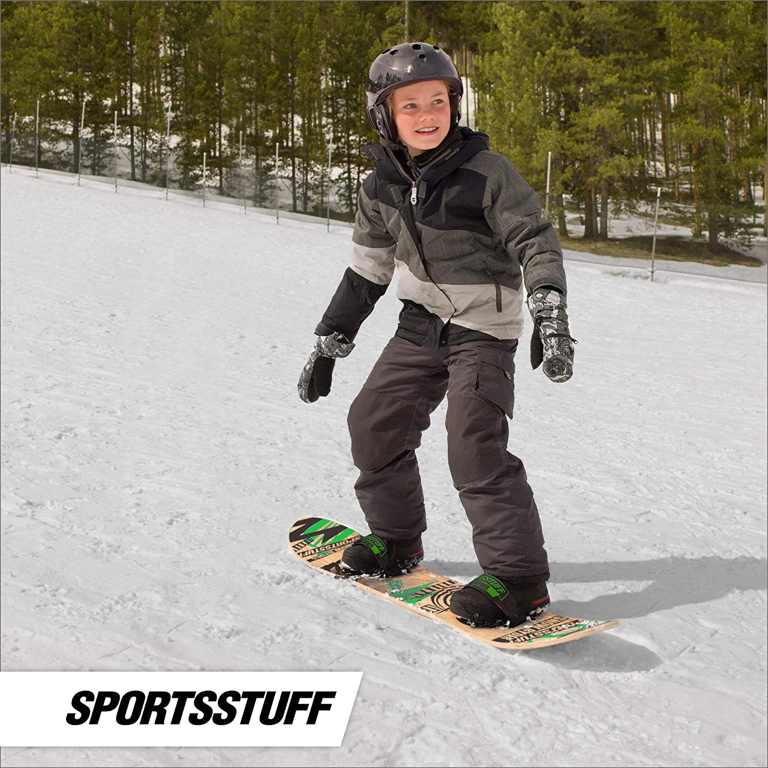 Get 11% Off! SportsStuff Snow Ryder, Hardwood Snowboard, Perfect for Beginners and Backyard Fun