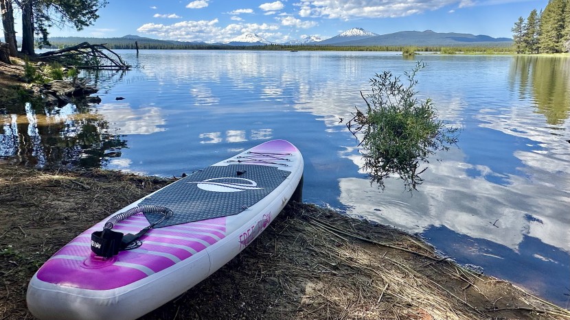 Get 15% Off! SereneLife Inflatable Stand Up Paddle Board (6 Inches Thick) with Premium SUP Accessories & Carry Bag